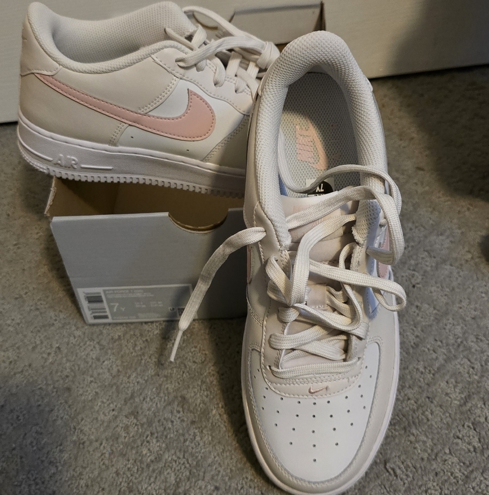 Nike Af1 Airforce One Pink Cream White Low-Tops Dunks  7